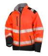 RS476 R476X Result Safe-Guard Printable Ripstop Safety Soft Shell Jacket Fluorescent Orange / Black colour image